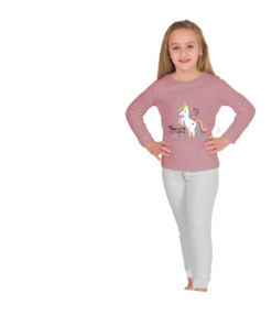 Unicorn Desenli Kız Çocuk Pijama Takımı | Pembe | 1 – 5 Yaş | Sweat Ve Alt