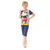 Mickey Mouse Baskılı Erkek Çocuk Takım | Şort & Tshirt | Mavi Renk | 3 – 9 Yaş